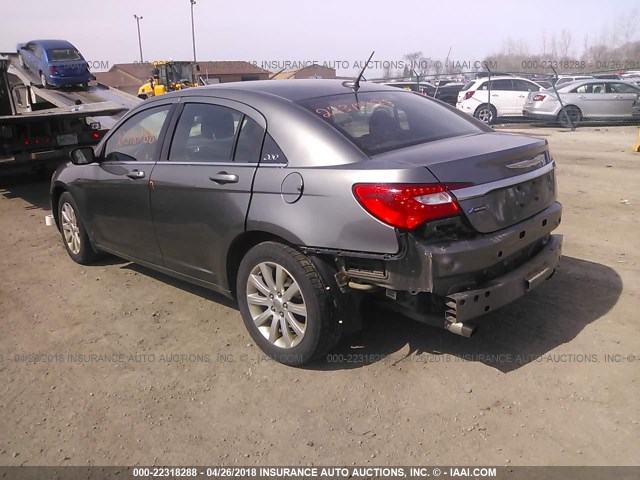 1C3CCBBG1CN306761 - 2012 CHRYSLER 200 TOURING GRAY photo 3