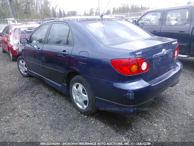 1NXBR32E63Z128101 - 2003 TOYOTA COROLLA CE/LE/S BLUE photo 3