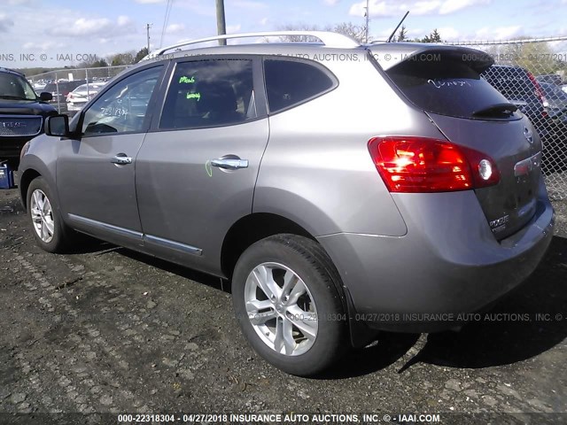 JN8AS5MTXFW154144 - 2015 NISSAN ROGUE SELECT S GRAY photo 3