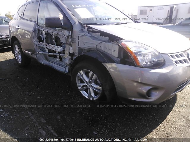 JN8AS5MTXFW154144 - 2015 NISSAN ROGUE SELECT S GRAY photo 6