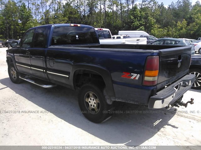 1GCEK19T6YE299737 - 2000 CHEVROLET SILVERADO K1500 BLUE photo 3