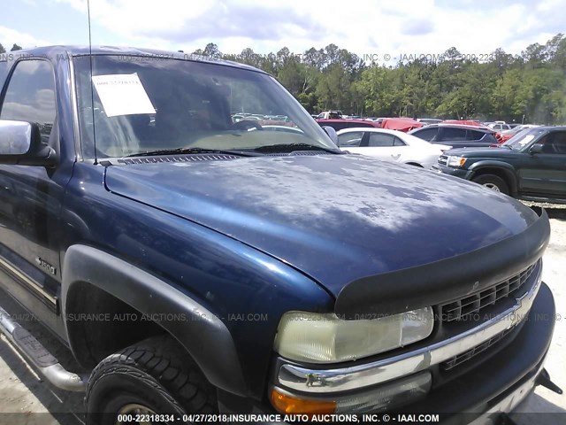 1GCEK19T6YE299737 - 2000 CHEVROLET SILVERADO K1500 BLUE photo 6