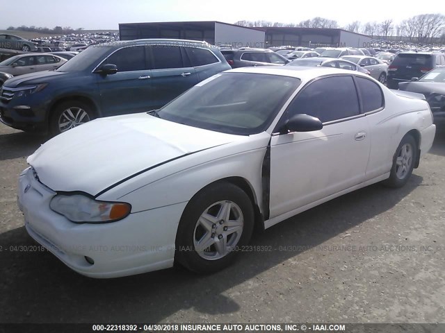 2G1WX12K359227019 - 2005 CHEVROLET MONTE CARLO LT WHITE photo 2