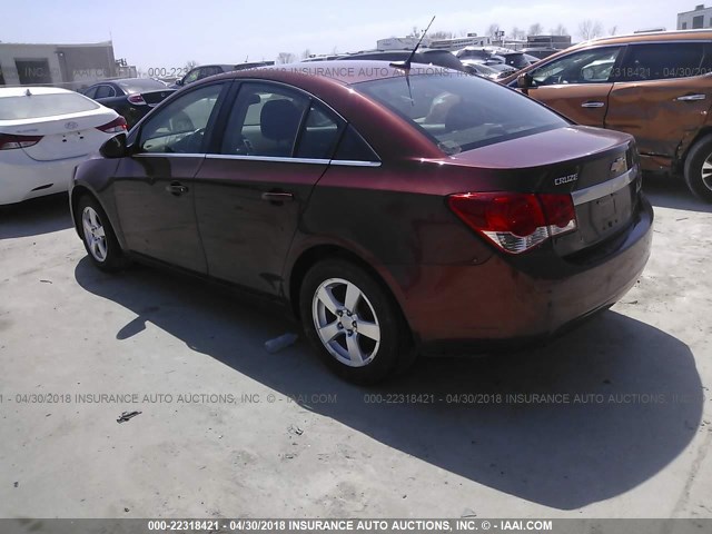 1G1PF5SC6C7208535 - 2012 CHEVROLET CRUZE LT ORANGE photo 3