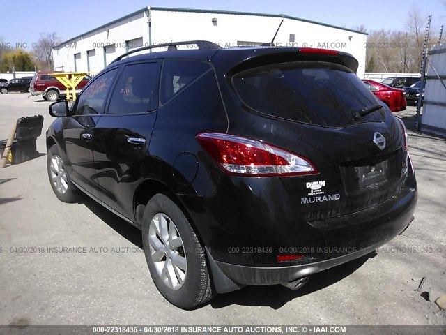 JN8AZ1MW1BW153666 - 2011 NISSAN MURANO S/SL/LE BLACK photo 3