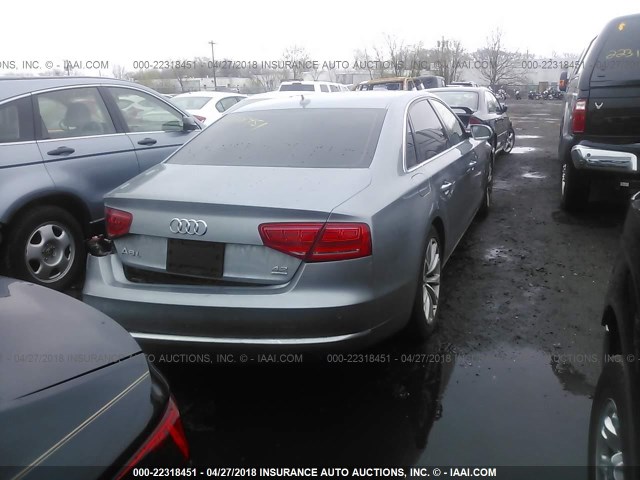 WAURVAFD4CN014786 - 2012 AUDI A8 L QUATTRO GRAY photo 4