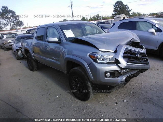 5TFCZ5AN8JX123080 - 2018 TOYOTA TACOMA DBL CAB/SR/TRDSPT/OR/PRO ვერცხლისფერი ფოტო 1