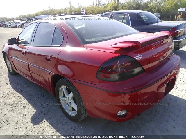 1G2NW52E0YM802910 - 2000 PONTIAC GRAND AM GT RED photo 3