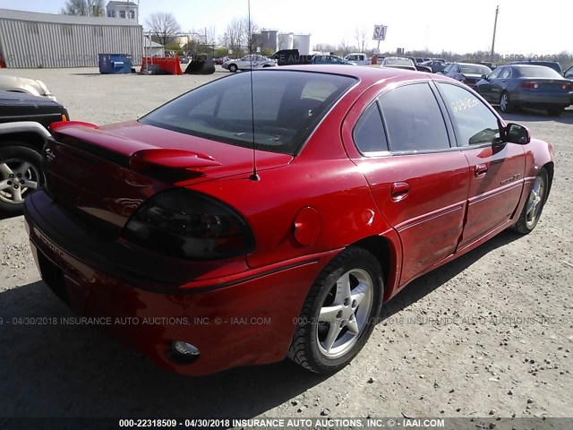 1G2NW52E0YM802910 - 2000 PONTIAC GRAND AM GT RED photo 4