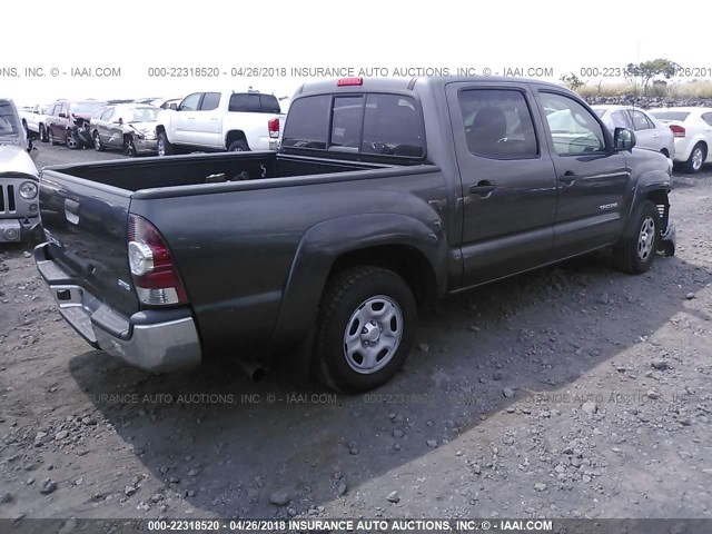 5TFJX4CNXEX040499 - 2014 TOYOTA TACOMA DOUBLE CAB 灰色 照片 4