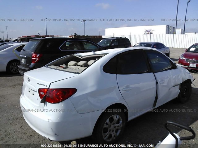 KMHDU46D89U716332 - 2009 HYUNDAI ELANTRA GLS/SE WHITE photo 4