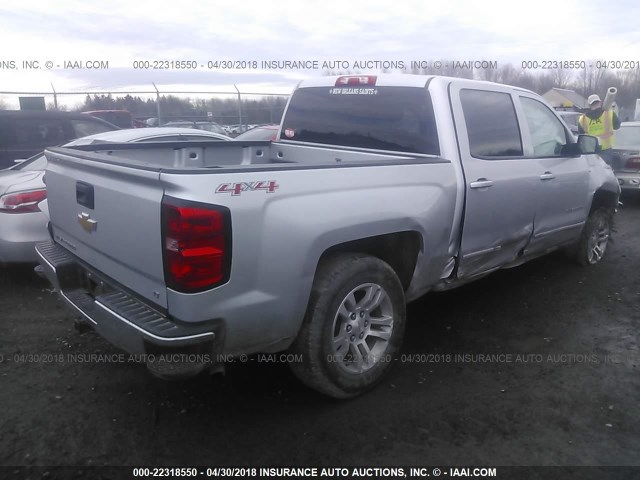 3GCUKREC8FG205301 - 2015 CHEVROLET SILVERADO K1500 LT SILVER photo 4