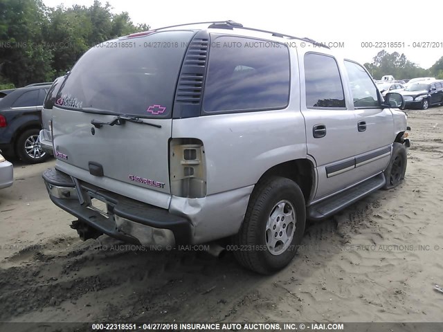 1GNEC13V84J294359 - 2004 CHEVROLET TAHOE C1500 SILVER photo 4