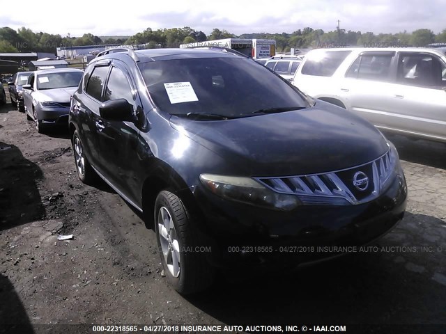 JN8AZ18U29W002239 - 2009 NISSAN MURANO S/SL BLACK photo 1