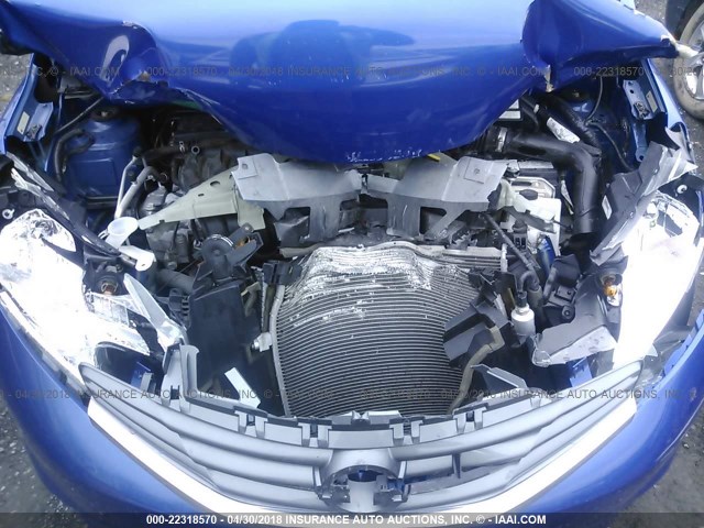 3N1CE2CP7FL394257 - 2015 NISSAN VERSA NOTE S/S PLUS/SV/SL/SR BLUE photo 10