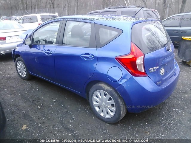 3N1CE2CP7FL394257 - 2015 NISSAN VERSA NOTE S/S PLUS/SV/SL/SR BLUE photo 3