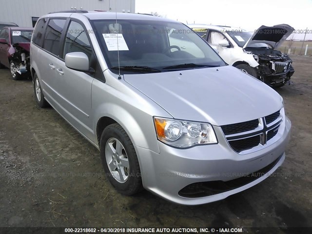 2C4RDGCG9CR139664 - 2012 DODGE GRAND CARAVAN SXT SILVER photo 1