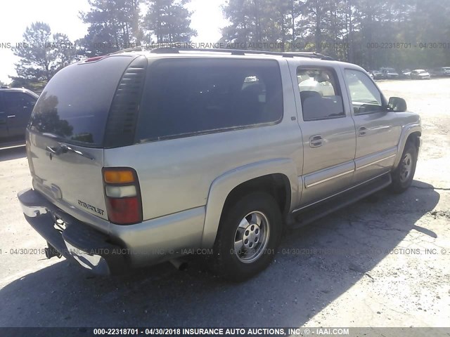 3GNEC16T61G172901 - 2001 CHEVROLET SUBURBAN C1500 GOLD photo 4