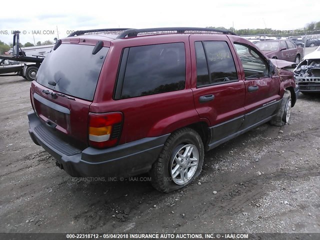 1J4GW48S34C208107 - 2004 JEEP GRAND CHEROKEE LAREDO/COLUMBIA/FREEDOM 栗色 照片 4