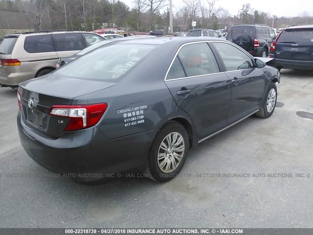 4T1BF1FK0CU190381 - 2012 TOYOTA CAMRY SE/LE/XLE GRAY photo 4