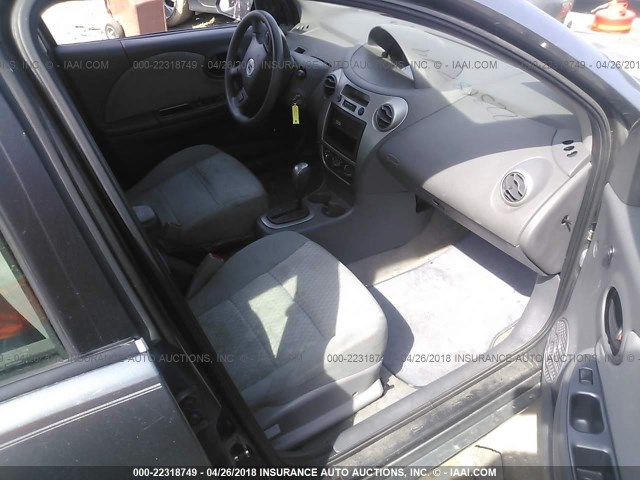 1G8AJ55F97Z207403 - 2007 SATURN ION LEVEL 2 GRAY photo 5