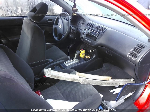 1HGEM22195L067022 - 2005 HONDA CIVIC DX VP RED photo 10