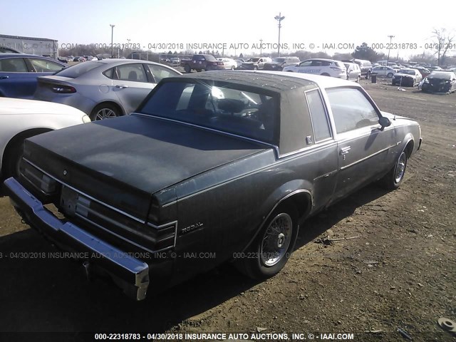 1G4GJ11A3HP440317 - 1987 BUICK REGAL BLUE photo 4