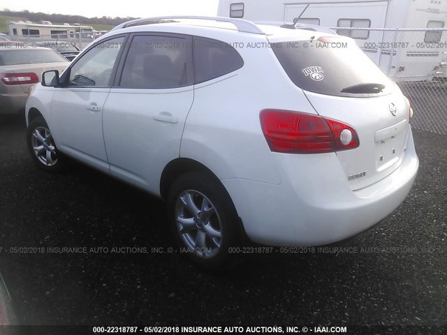 JN8AS58V89W440428 - 2009 NISSAN ROGUE S/SL WHITE photo 3