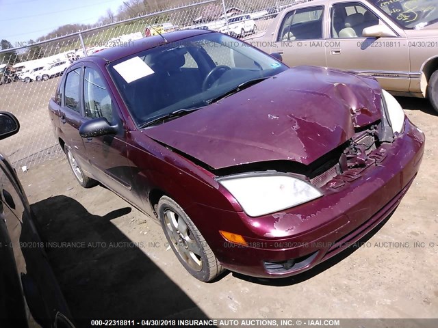 1FAFP34N07W178954 - 2007 FORD FOCUS ZX4/S/SE/SES BURGUNDY photo 1