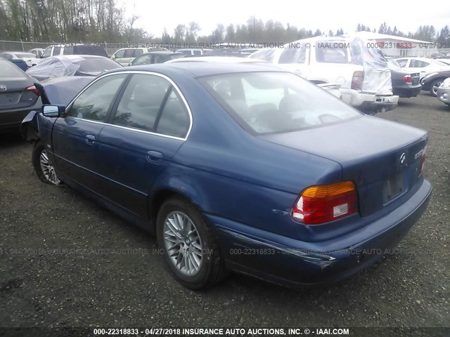 WBADT63411CF08570 - 2001 BMW 530 I AUTOMATIC BLUE photo 3