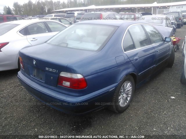 WBADT63411CF08570 - 2001 BMW 530 I AUTOMATIC BLUE photo 4