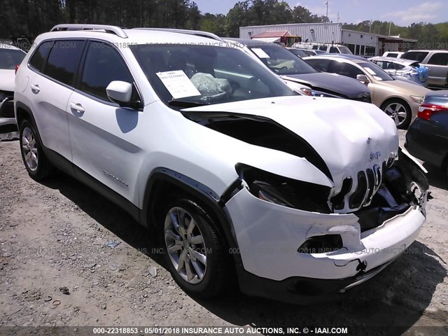 1C4PJLDS8EW279291 - 2014 JEEP CHEROKEE LIMITED WHITE photo 1