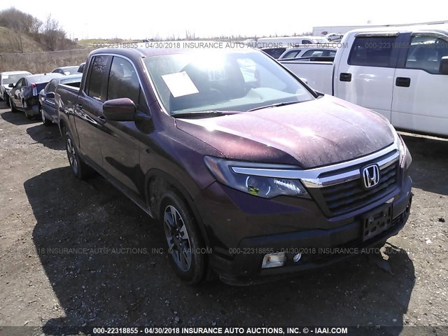 5FPYK3F54HB007149 - 2017 HONDA RIDGELINE RTL BURGUNDY photo 1