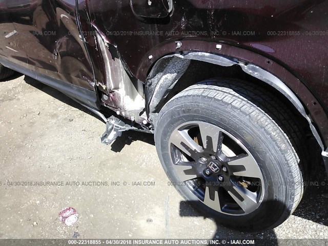 5FPYK3F54HB007149 - 2017 HONDA RIDGELINE RTL BURGUNDY photo 6