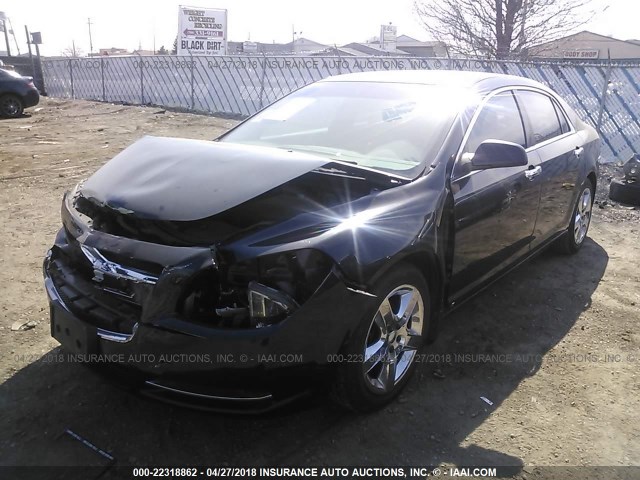 1G1ZG57B394247843 - 2009 CHEVROLET MALIBU LS BLACK photo 2
