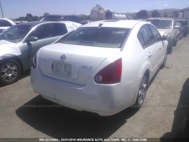 1N4BA41E15C840744 - 2005 NISSAN MAXIMA SE/SL WHITE photo 4