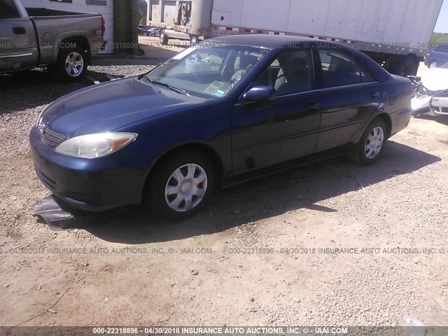 4T1BE32K14U265398 - 2004 TOYOTA CAMRY LE/XLE/SE Dark Blue photo 2