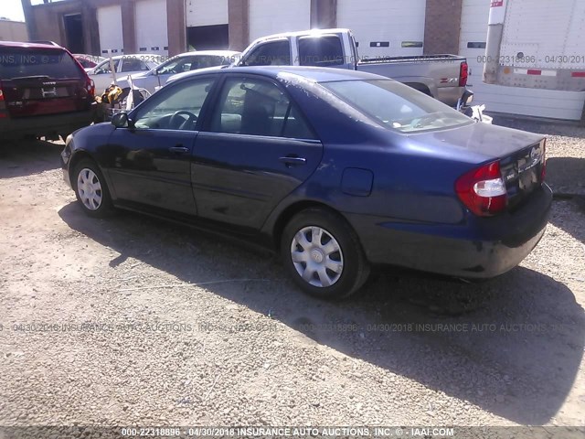 4T1BE32K14U265398 - 2004 TOYOTA CAMRY LE/XLE/SE Dark Blue photo 3
