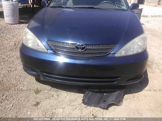 4T1BE32K14U265398 - 2004 TOYOTA CAMRY LE/XLE/SE Dark Blue photo 6