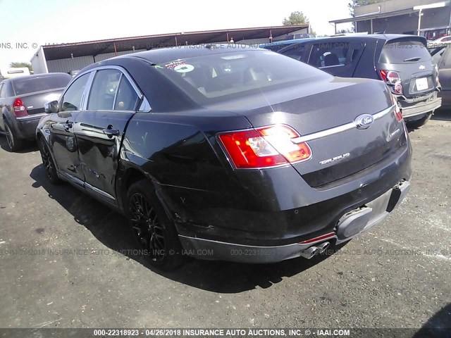 1FAHP2FW7BG155523 - 2011 FORD TAURUS LIMITED BLACK photo 3