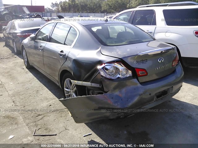 JN1CV6AP4DM711344 - 2013 INFINITI G37 JOURNEY/SPORT GRAY photo 3