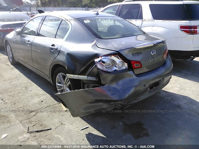 JN1CV6AP4DM711344 - 2013 INFINITI G37 JOURNEY/SPORT GRAY photo 6