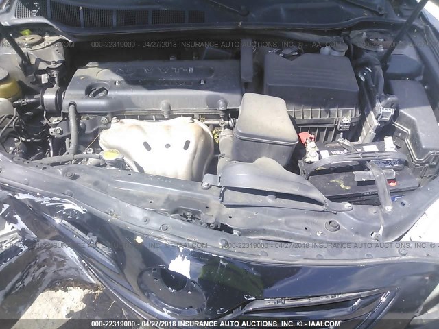 4T1BE46K38U748560 - 2008 TOYOTA CAMRY CE/LE/XLE/SE BLACK photo 10