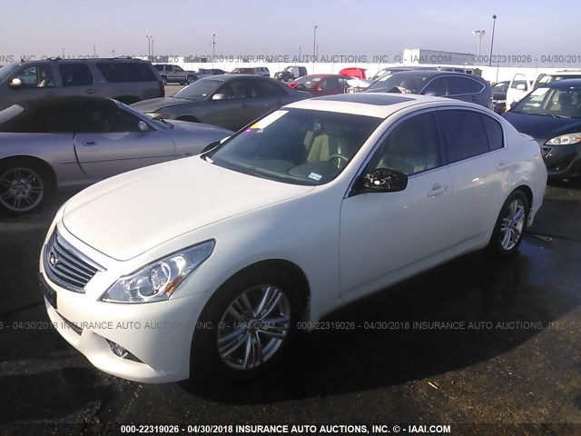 JN1CV6AP6DM717145 - 2013 INFINITI G37 JOURNEY/SPORT WHITE photo 2