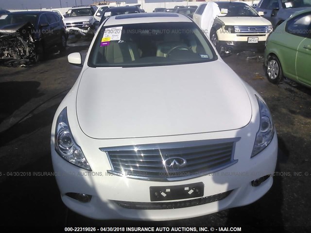 JN1CV6AP6DM717145 - 2013 INFINITI G37 JOURNEY/SPORT WHITE photo 6