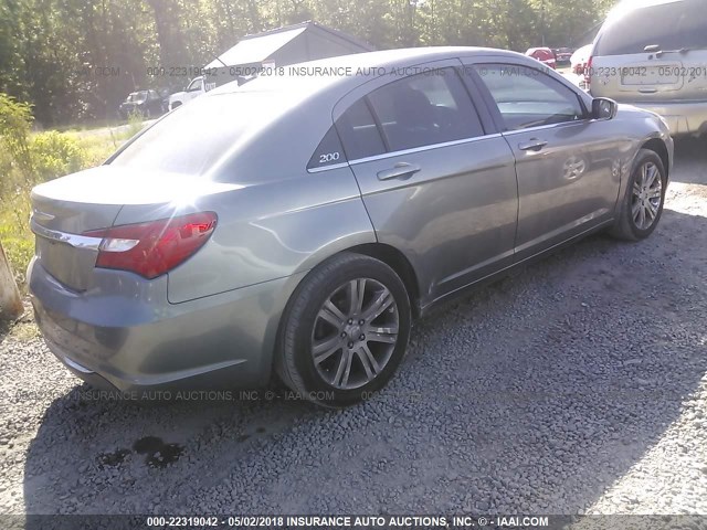 1C3CCBBB0DN570043 - 2013 CHRYSLER 200 TOURING GRAY photo 4