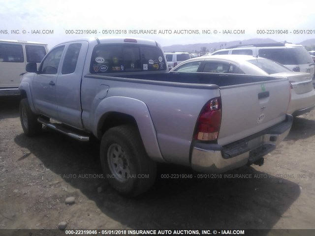 5TETU62N76Z179921 - 2006 TOYOTA TACOMA PRERUNNER ACCESS CAB SILVER photo 3