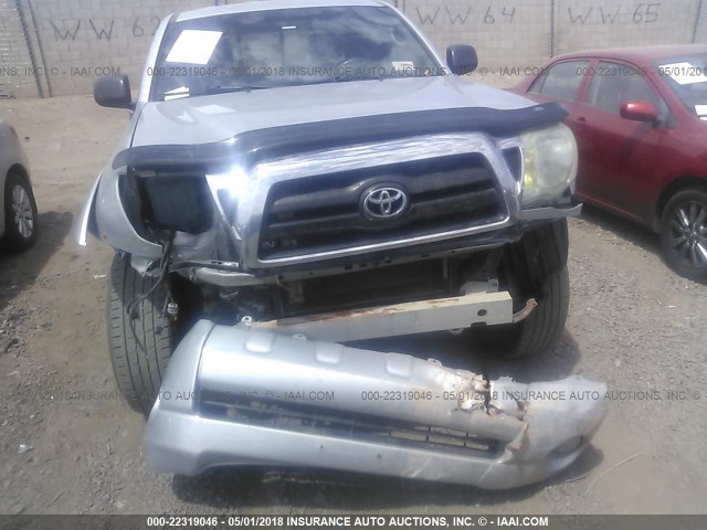 5TETU62N76Z179921 - 2006 TOYOTA TACOMA PRERUNNER ACCESS CAB SILVER photo 6