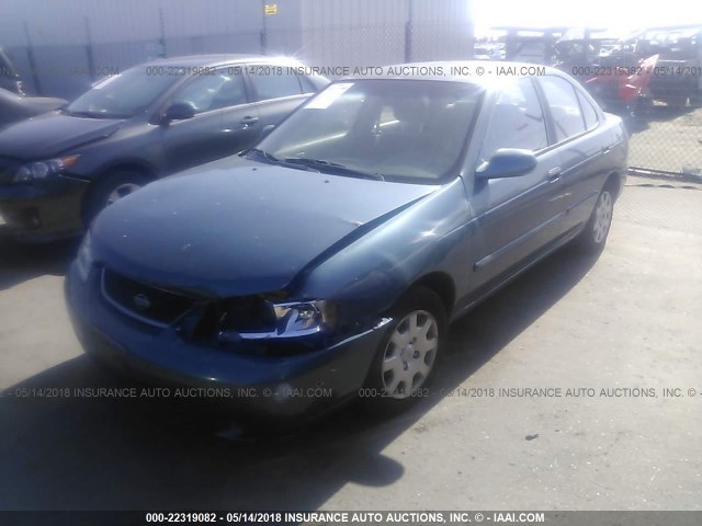 3N1CB51D22L660426 - 2002 NISSAN SENTRA XE/GXE BLUE photo 2