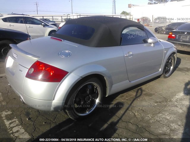 TRUUT28N911024786 - 2001 AUDI TT QUATTRO SILVER photo 4